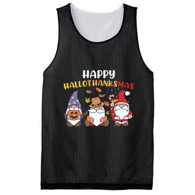 Happy Halloween Thanksgiving Christmas Holiday Season Gnome Mesh Reversible Basketball Jersey Tank