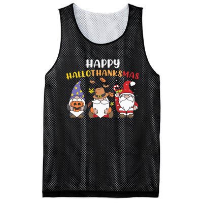 Happy Halloween Thanksgiving Christmas Holiday Season Gnome Mesh Reversible Basketball Jersey Tank