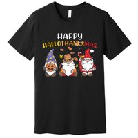 Happy Halloween Thanksgiving Christmas Holiday Season Gnome Premium T-Shirt