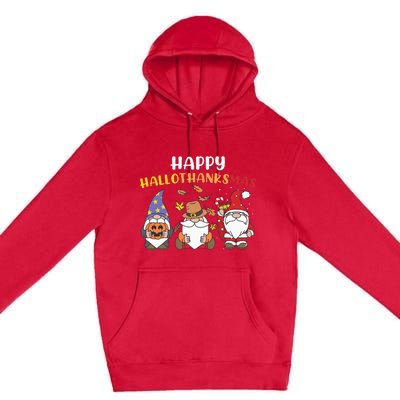 Happy Halloween Thanksgiving Christmas Holiday Season Gnome Premium Pullover Hoodie