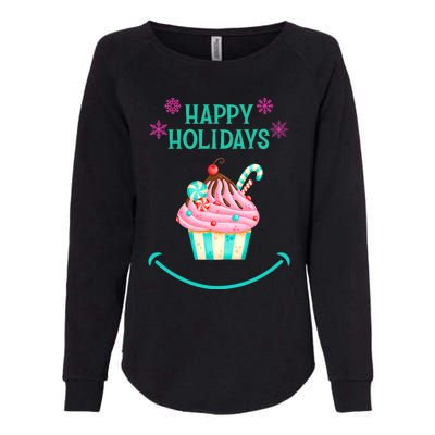 Happy Holidays Treat Womens California Wash Sweatshirt