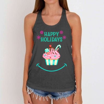 Happy Holidays Treat Women's Knotted Racerback Tank