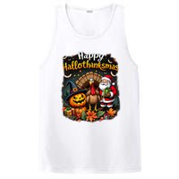 Happy Hallothanksmas Thanksgiving Halloween Merry Christmas PosiCharge Competitor Tank