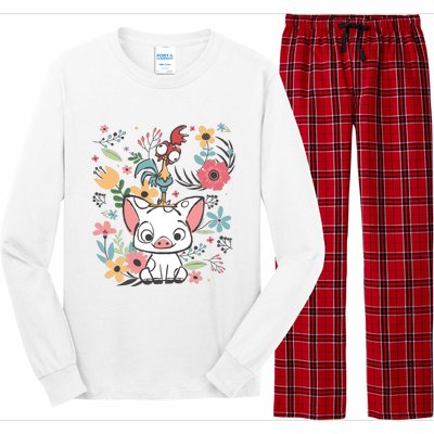 Hei Hei The Rooster Moana And Pua The Pig Long Sleeve Pajama Set