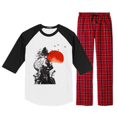 Hangover Human Tree Graphic Raglan Sleeve Pajama Set