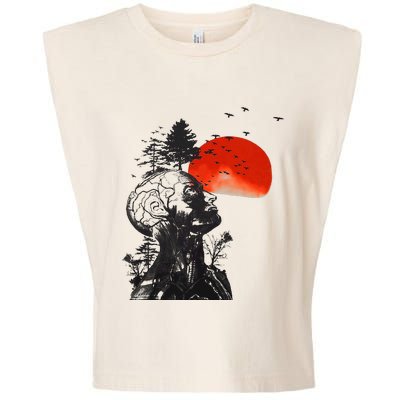 Hangover Human Tree Graphic Garment-Dyed Women's Muscle Tee