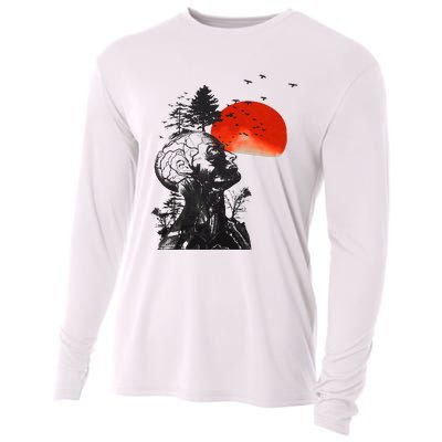 Hangover Human Tree Graphic Cooling Performance Long Sleeve Crew