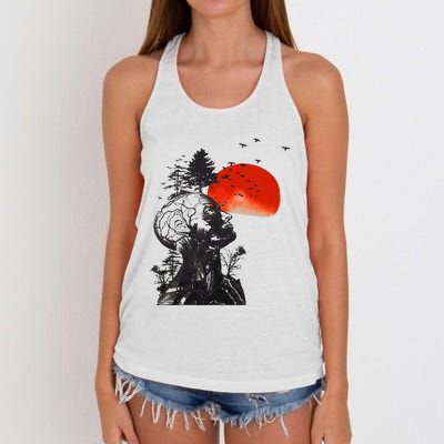 Hangover Human Tree Graphic Women's Knotted Racerback Tank