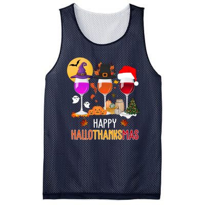 Happy Halloween Thanksgiving Christmas Wine Lover Gift Mesh Reversible Basketball Jersey Tank