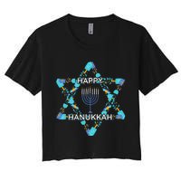 Happy Hanukkah Trending Design Women's Crop Top Tee