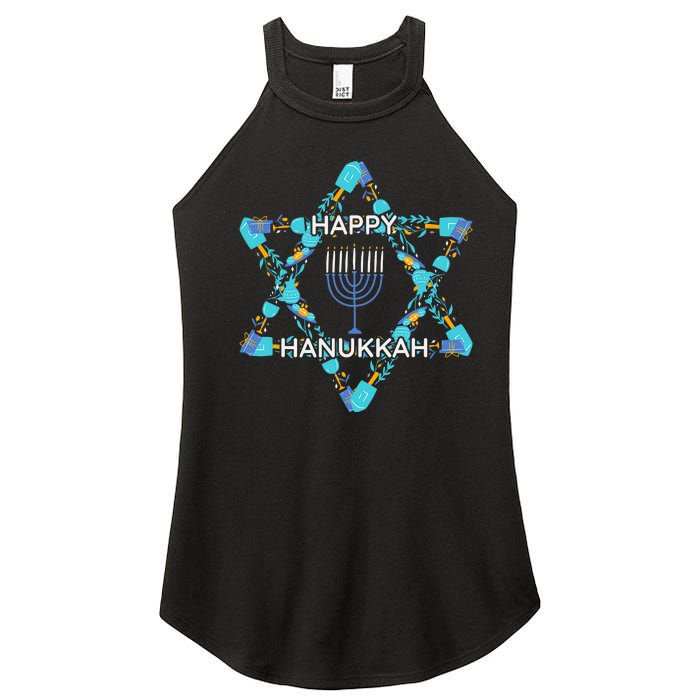 Happy Hanukkah Trending Design Women's Perfect Tri Rocker Tank