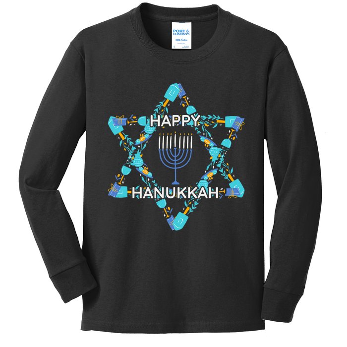 Happy Hanukkah Trending Design Kids Long Sleeve Shirt