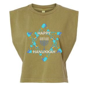 Happy Hanukkah Trending Design Garment-Dyed Women's Muscle Tee