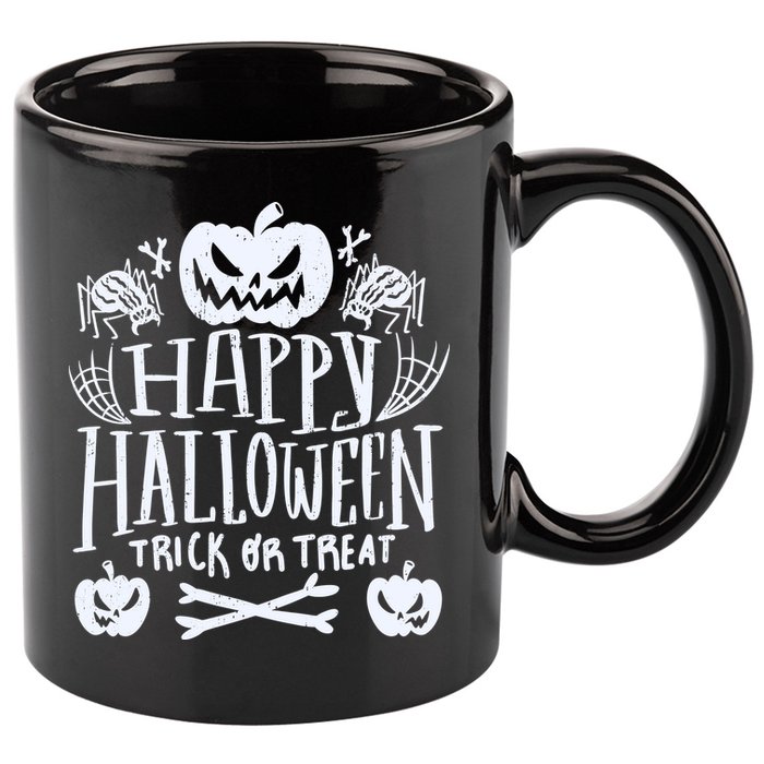 Happy Halloween Trick Or Treat 11oz C Handle Ceramic Mug
