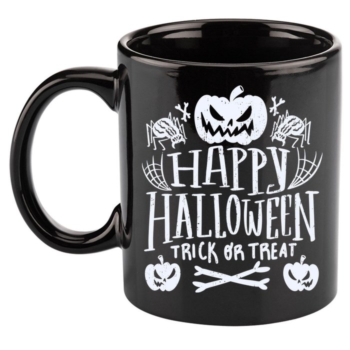 Happy Halloween Trick Or Treat 11oz C Handle Ceramic Mug