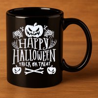 Happy Halloween Trick Or Treat 11oz C Handle Ceramic Mug