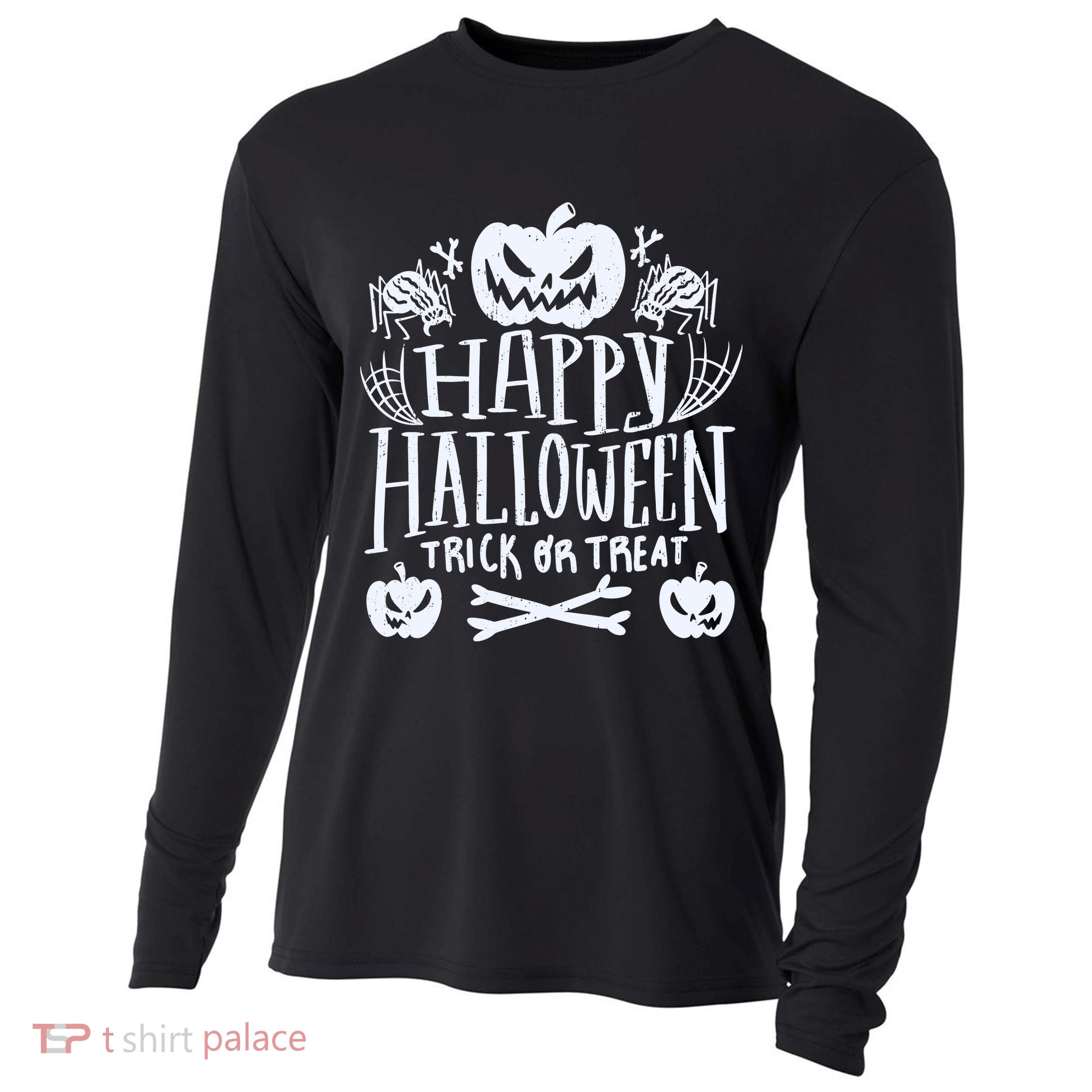 Happy Halloween Trick Or Treat Cooling Performance Long Sleeve Crew