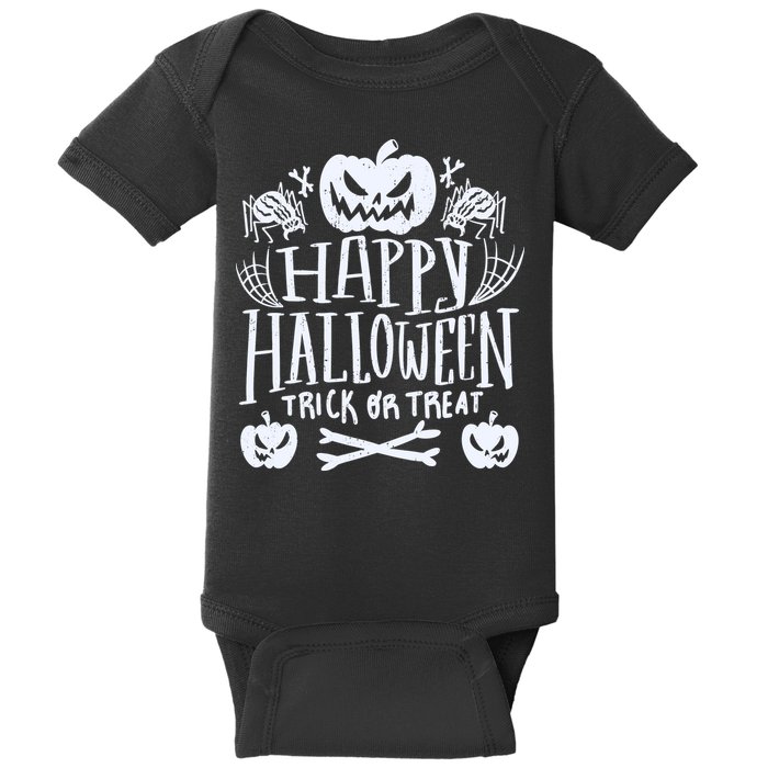 Happy Halloween Trick Or Treat Baby Bodysuit