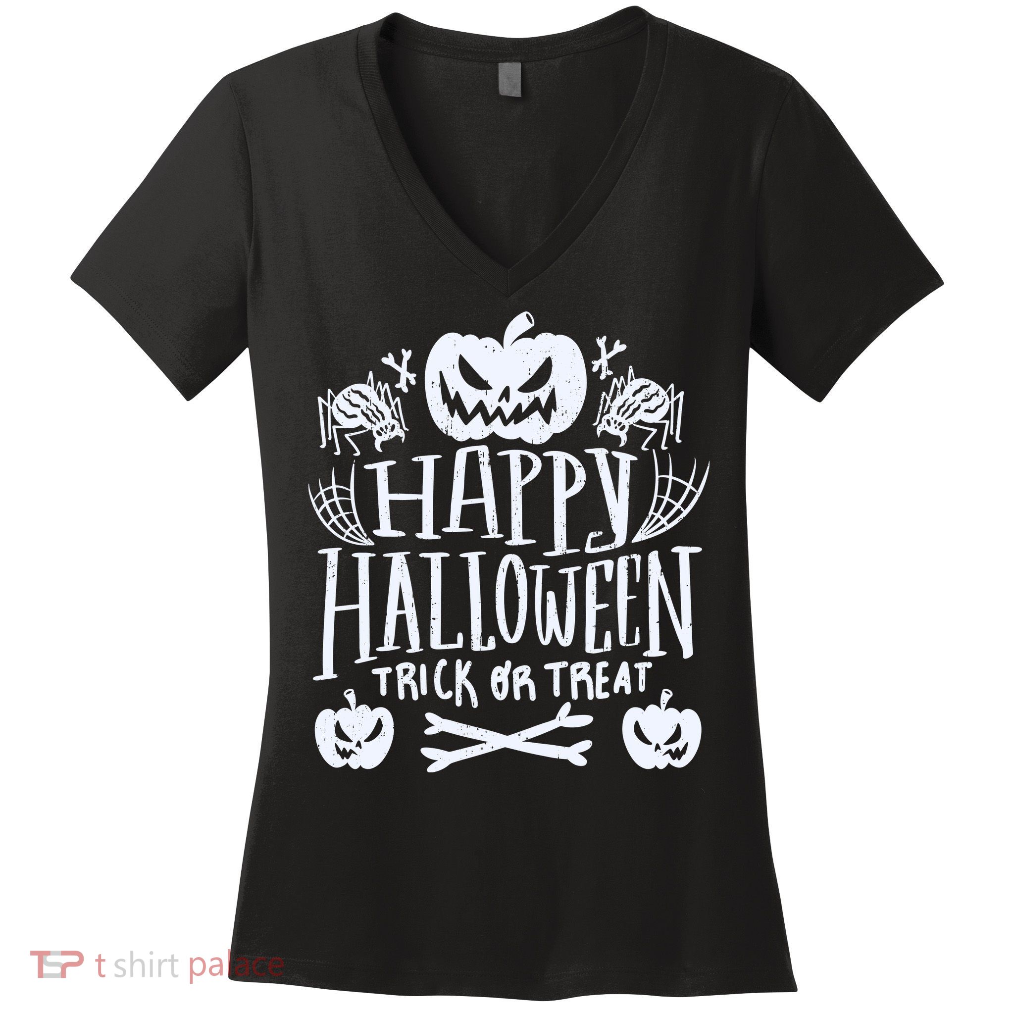 Happy Halloween Trick Or Treat Women's V-Neck T-Shirt
