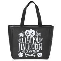 Happy Halloween Trick Or Treat Zip Tote Bag