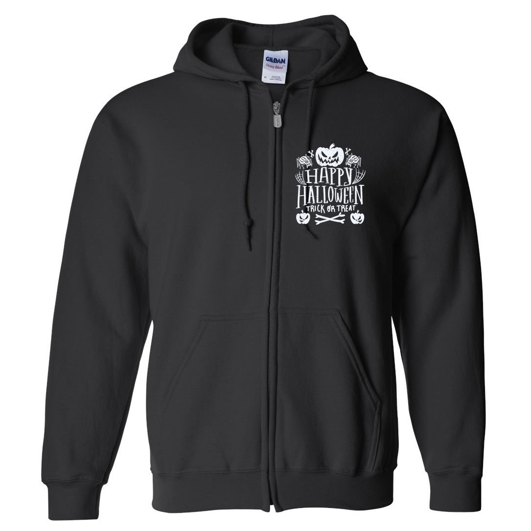 Happy Halloween Trick Or Treat Full Zip Hoodie