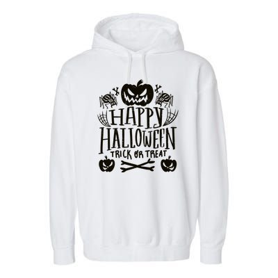 Happy Halloween Trick Or Treat Garment-Dyed Fleece Hoodie