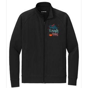 Happy Hallothanksmas Thanksgiving Halloween Xmas Stretch Full-Zip Cadet Jacket