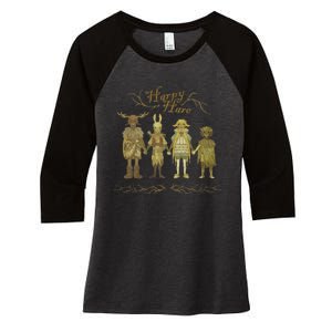 Harpy Hare Tell Me So I Say V2 Women's Tri-Blend 3/4-Sleeve Raglan Shirt