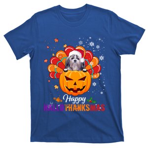 Happy Halloween Thanksgiving Shih Tzu Santa Pumpkin Xmas Cute Gift T-Shirt