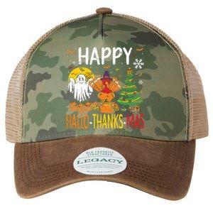 Hallothanksmas Halloween Thanksgiving Christmas Legacy Tie Dye Trucker Hat