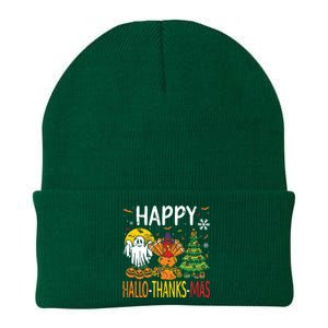 Hallothanksmas Halloween Thanksgiving Christmas Knit Cap Winter Beanie