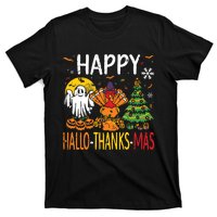 Hallothanksmas Halloween Thanksgiving Christmas T-Shirt