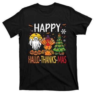 Hallothanksmas Halloween Thanksgiving Christmas T-Shirt