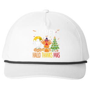 Hallothanksmas Halloween Thanksgiving Christmas Snapback Five-Panel Rope Hat