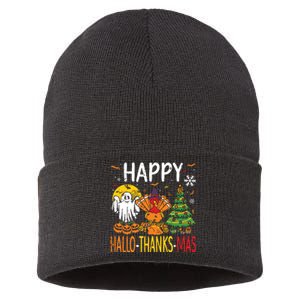 Hallothanksmas Halloween Thanksgiving Christmas Sustainable Knit Beanie