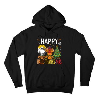 Hallothanksmas Halloween Thanksgiving Christmas Tall Hoodie