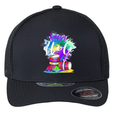 Happy Holi t for Indian Hindu Flexfit Unipanel Trucker Cap