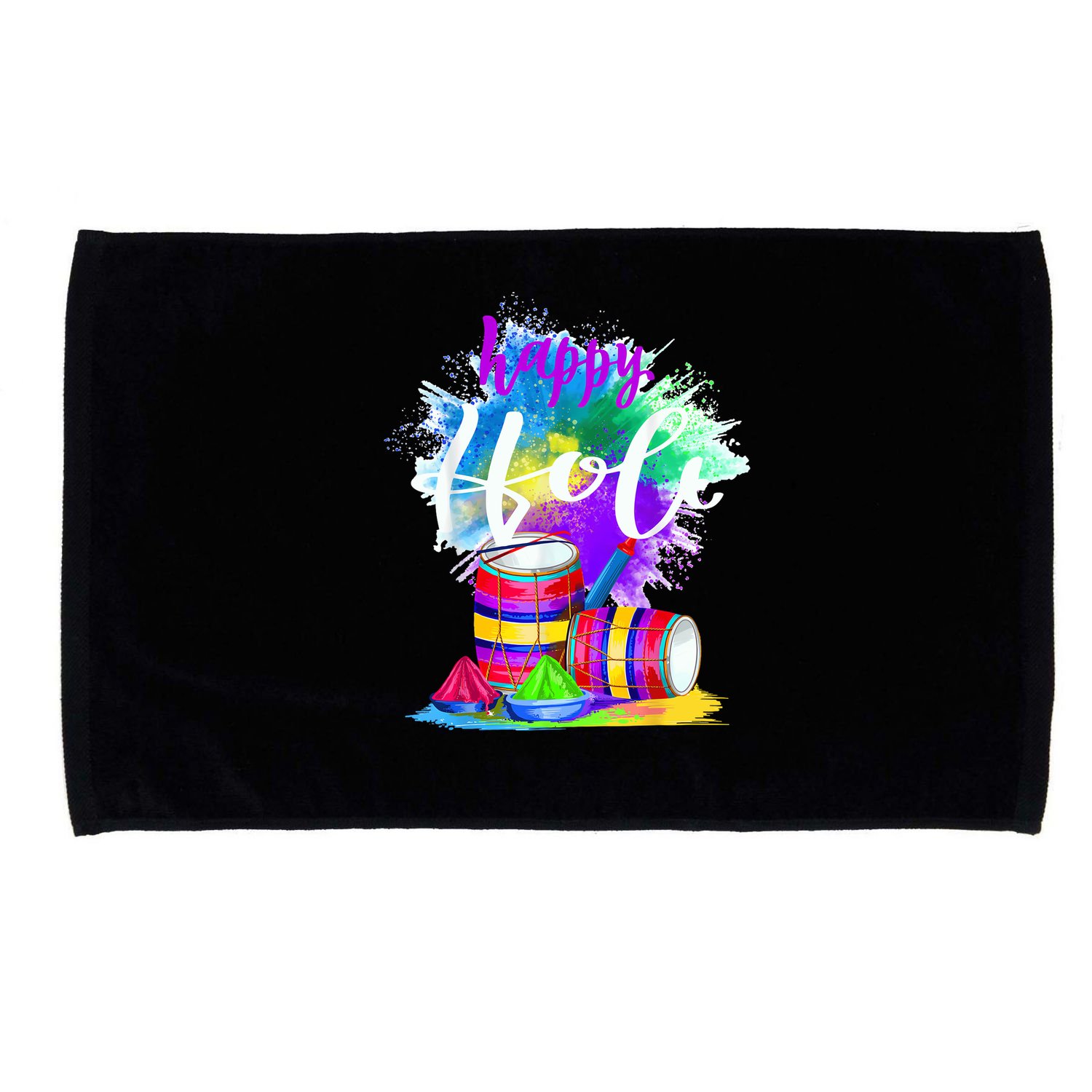 Happy Holi t for Indian Hindu Microfiber Hand Towel