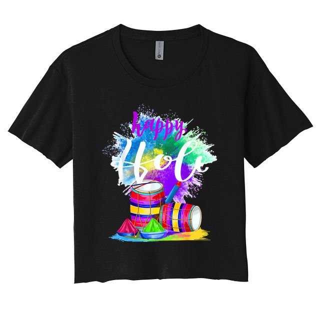 Happy Holi t for Indian Hindu Crop Top