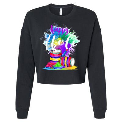 Happy Holi t for Indian Hindu Cropped Pullover Crew