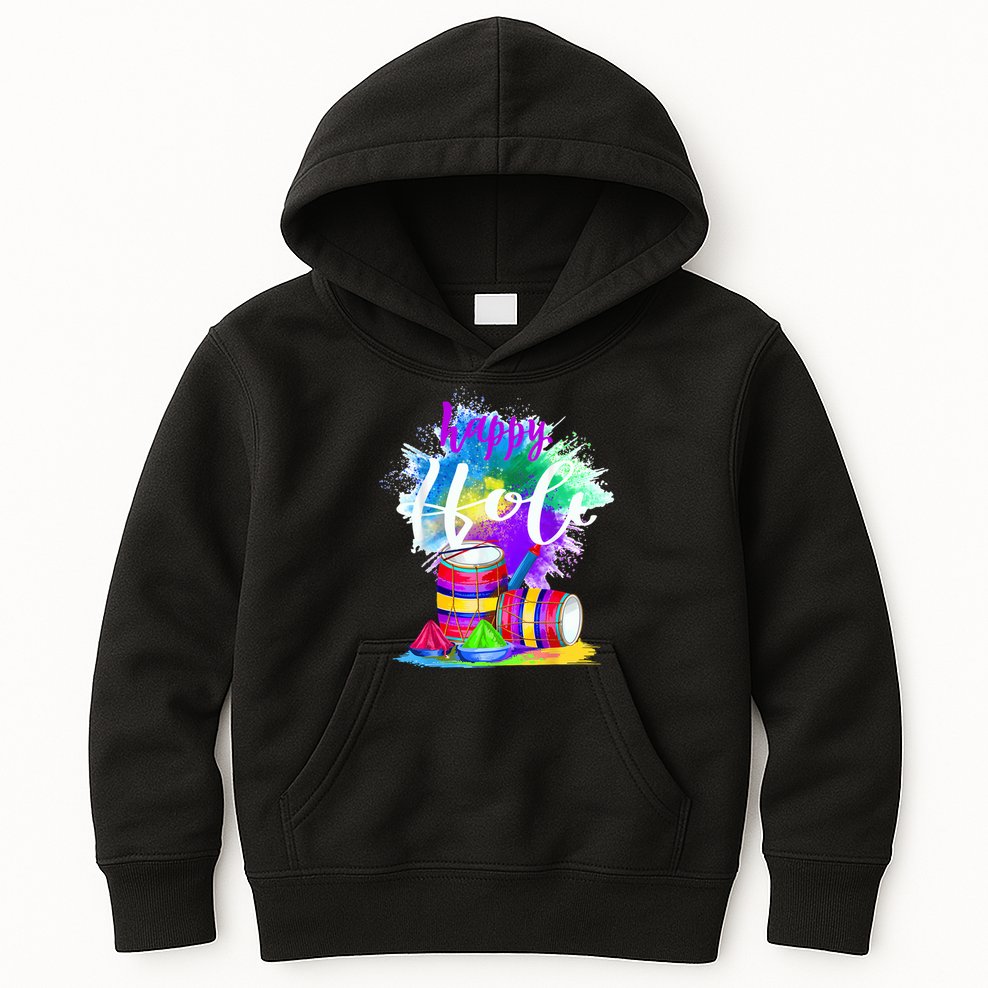 Happy Holi t for Indian Hindu Kids Hoodie