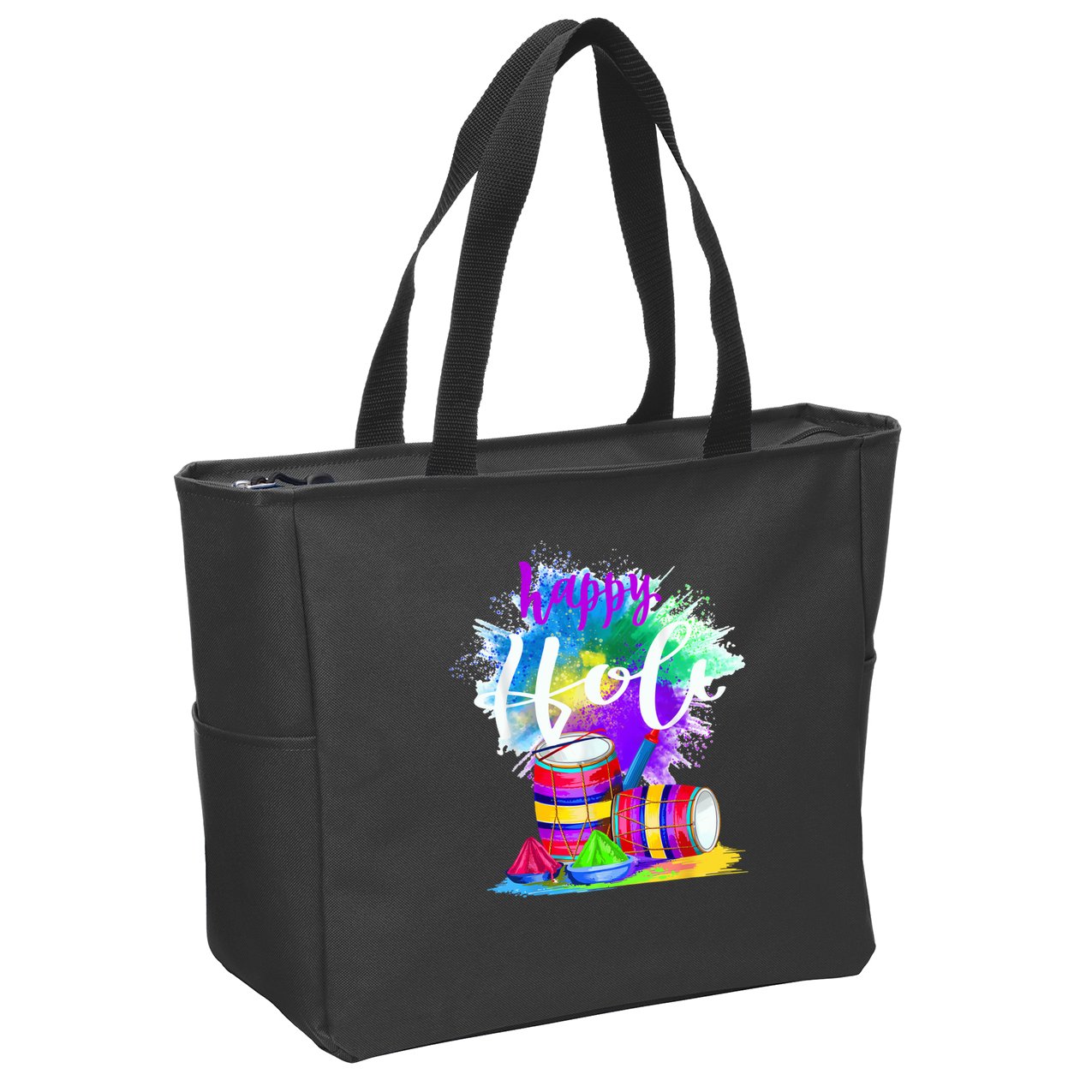 Happy Holi t for Indian Hindu Zip Tote Bag