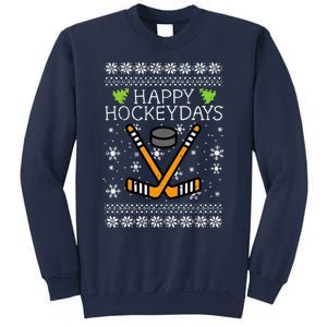 Happy Hockeydays Ugly Christmas Xmas Hockey Sweatshirt