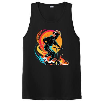 Hip Hop Urban On Scooter Flames PosiCharge Competitor Tank