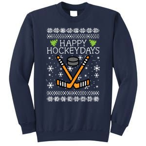 Happy Hockeydays Ugly Christmas Xmas Hockey Sweatshirt