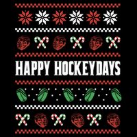 Happy Hockeydays Ugly Chrismas Ice Hockey Gift Backpack