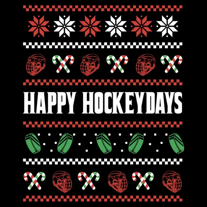 Happy Hockeydays Ugly Chrismas Ice Hockey Gift Backpack