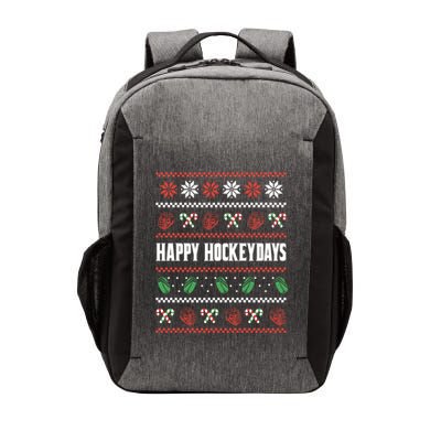 Happy Hockeydays Ugly Chrismas Ice Hockey Gift Vector Backpack