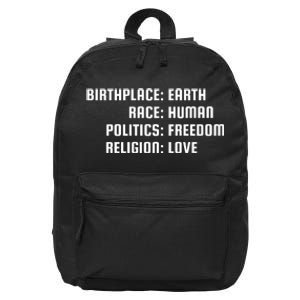 Humanity 16 in Basic Backpack