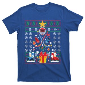 Happy Hockeydays Ugly Christmas Xmas Hockey Gift T-Shirt